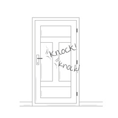 wooden door and knocking