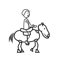 Fototapeta na wymiar abstract horse with saddle
