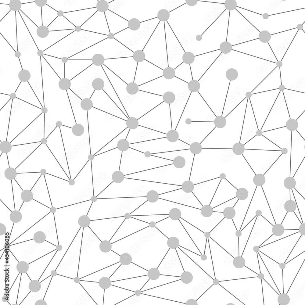 Poster small dots connected into irregular network