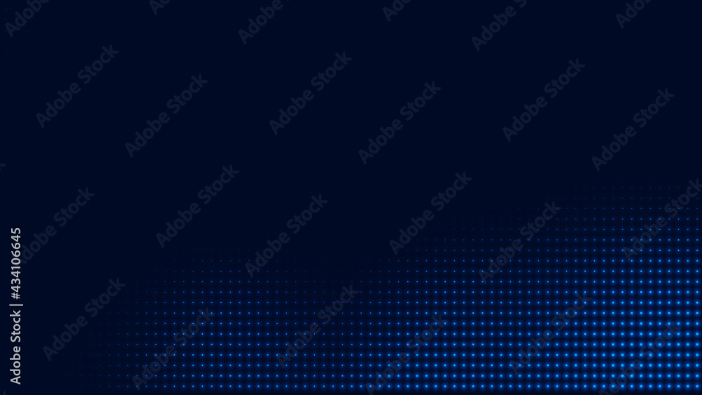 Poster dot blue pattern screen led light gradient texture background. abstract technology big data digital 
