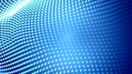 Naklejka premium Dot white blue wave light screen gradient texture background. Abstract technology big data digital background. 3d rendering.