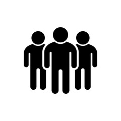 People group or team glyph icon