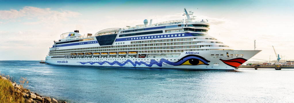 Cruise ship AIDAluna of the AIDA Cruises Fleet docked in Vanasadam Tallinn Harbour