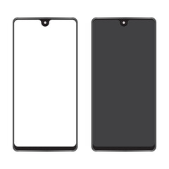 Mobile phone or android smart phone flat vector icon for apps and websites