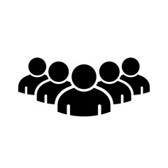 People group or team glyph icon