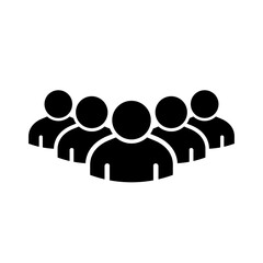 People group or team glyph icon