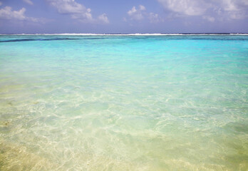 Laccadive sea at Hulhumale island. Republic of the Maldives