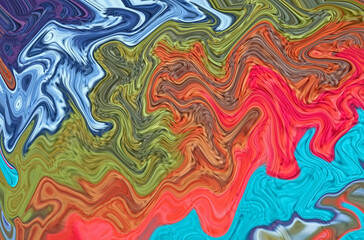 Multi-color flowing oil paints texture for abstract background	