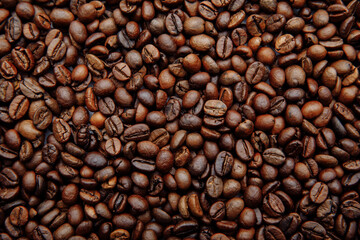 Fototapeta premium Aromatic coffee beans with background.