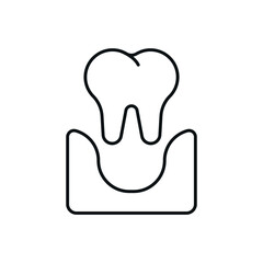 Tooth extraction linear icon. Dental services and therapy. Thin line customizable illustration. Vector isolated outline drawing. Editable stroke