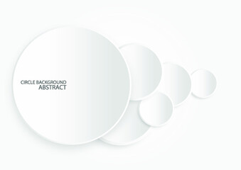 Vector abstract white empty circle background. round design bubble graphic. template use for text.