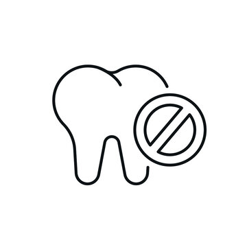 Tooth extraction linear icon. Dental services and therapy. Thin line customizable illustration. Vector isolated outline drawing. Editable stroke