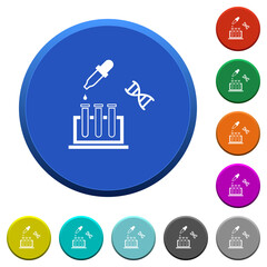 DNA experiment beveled buttons