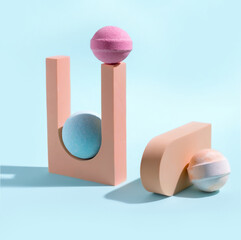 Bath bombs are blue. Geometry