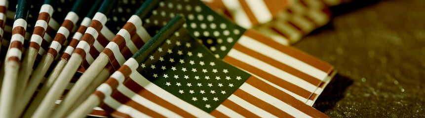 Fototapeta premium flags of the United States, web banner