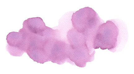 Abstract purple watercolor stain shape