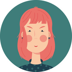 Avatar for the insidious red-haired or ginger hair ruddy girl.