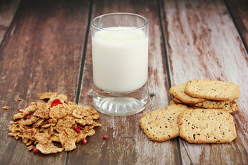 milk drink in a glass for a kefir diet