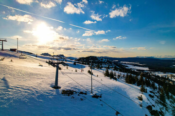 ski resort in the mountains winter kvitfjell norway worldcup Gudbrandsdal norway Faavang Fåvang