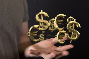 Dollar versus euro concept network .