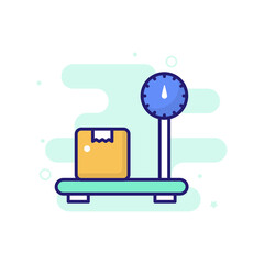 Platform Scale vector filled outline icon style illustration. EPS 10 File