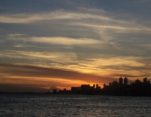Fototapeta premium sunset at the city