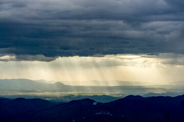 Fototapeta premium Thunderstorm over Carpathians