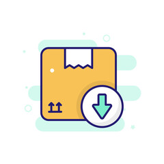 Parcel In vector filled outline icon style illustration. EPS 10 File