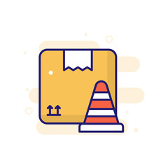 Box traffic vector filled outline icon style illustration. EPS 10 File