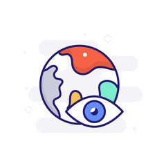 Tracking  vector filled outline icon style illustration. EPS 10 File