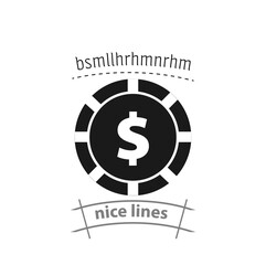 casino chip simple vector icon. casino chip isolated icon