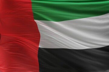 Obraz premium Abstract UAE Flag 3D Render (3D Artwork)