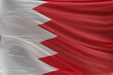 Abstract Bahrain Flag 3D Render (3D Artwork)