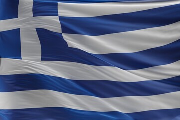 Abstract Greece Flag 3D Render (3D Artwork)