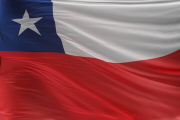 Abstract Chile Flag 3D Render (3D Artwork)