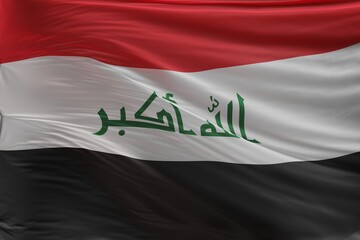 Abstract Iraq Flag 3D Render (3D Artwork) - obrazy, fototapety, plakaty