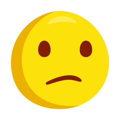 Confused Sign Emoji Icon Illustration. Nonplussed Vector Symbol Emoticon Design Clip Art Sign Comic Style.