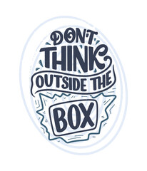 Hand drawn lettering quote in modern calligraphy style about business motivation. Inspiration slogan for print and poster design. Vector