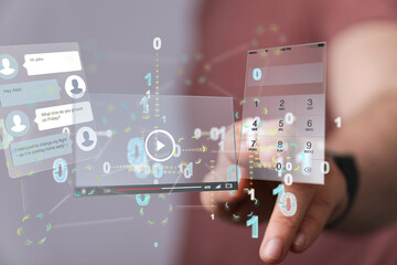 web develop interface web application in hand