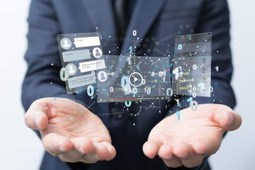 Interface web application in hand