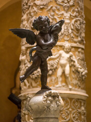 Italia, Toscana, Firenze, cortile di Palazzo Vecchio, fontana del Puttino.
