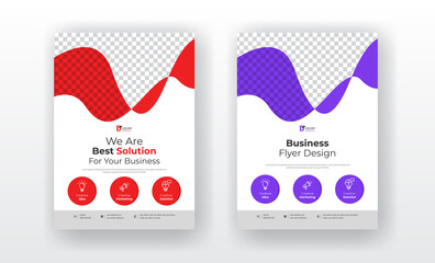 Modern corporate business print ready flyer poster design template, colorful creative template