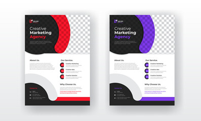 Modern corporate business print ready flyer poster design template, colorful creative template