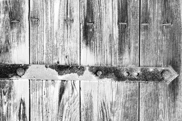 White wood texture background of distressed pine wood with knots