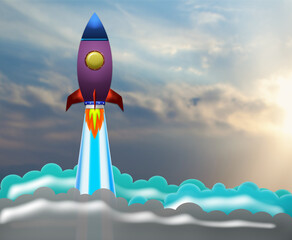 Rakete mit viel Rauch. © Michael Kremer