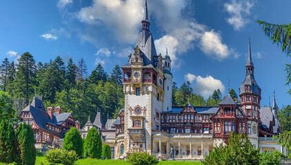 Peleș Castle, Carpathian Mountains, Sinaia, Prahova County, Romania