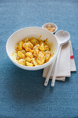 Potato salad with mayonnaise macadamia nuts mustard and tarragon (ph. Marianna Franchi)