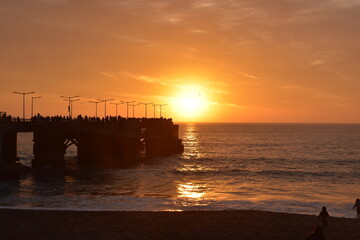 atardecer en el mar