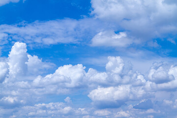 Heavy clouds and blue sky. Blue sky with white clouds.
