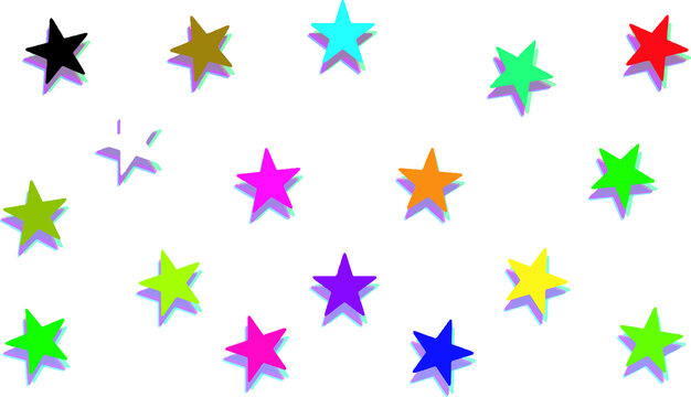 3D-like colorful star pattern